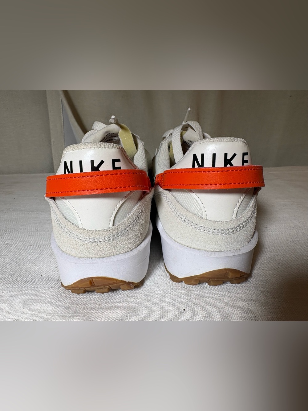 Nike Waffle Debut Leopard Print Platform Sneakers Women’s Size 8 Cream Orange - Picture 3 of 15